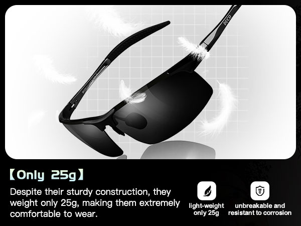 DUCO TAC Polarized lenses can block 100% of both UVA and UVB radiation