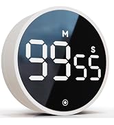 Eshome Digital Kitchen Timers, Magnetic Visual Timer Large LED Display Magnetic Countdown Countup...