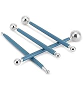 Ailaxq Cake Decorating Metal ball Fondant Tool, Fondant Cake Pan Flower Decorating Clay Flower Su...