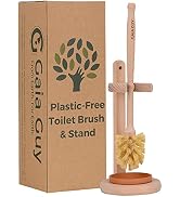 Gaia Guy Beech Wood Toilet Brush with Stand - Sisal Bristles Toilet Scrubber with Holder - Natura...