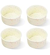 Firstfooby 4.75 Inch Round Cake Pan, 4 Pcs Silicone Cake Pans for Baking, Nonstick Baking Mold BP...