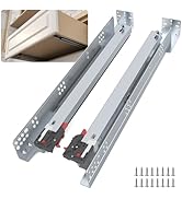 Ubisin Undermount Drawer Slides 21 Inch 1 Pair, Soft Close Full Extension Drawer Slides Bottom Mo...