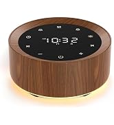 White Noise Machine with Alarm Clock & Night Light for Babies and Adults, 20 Soothing Sounds, Gla...