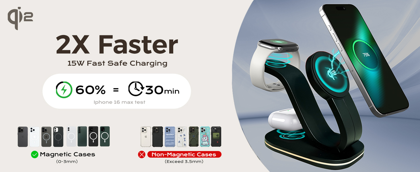 wireless charger iphone phone charger stand iphone and watch charging station