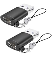 KAKAPOZO USB 3.0 to USB C Adapter 2 Pack,USB C Female to A Male Charger Converter for Samsung Gal...