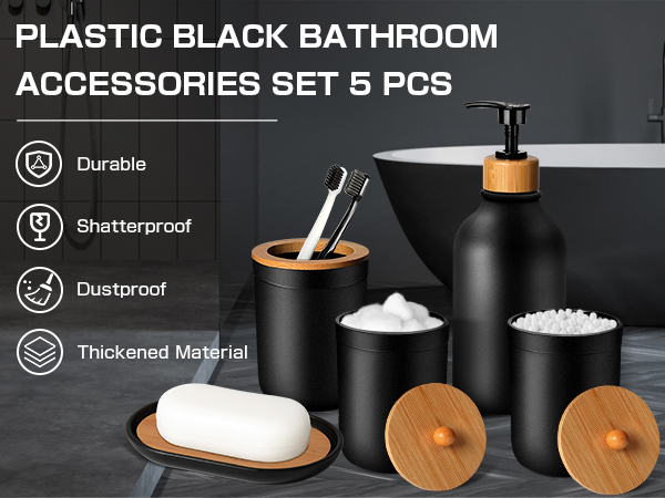 bathroom accessory set