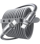 LISEN Chubby Cable (10FT,100W) Soft Silicone USB C to USB C Fast Charging Cable, USBC to USBC for...