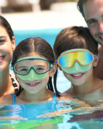 kids swim goggles with nose cover