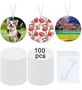 100 pcs sublimation air fresheners blanks Sublimation Blanks Products DIY Air Freshener for Car a...