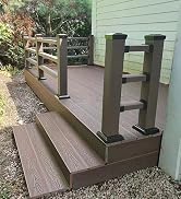 Foxwak Deck Railing Bracket Metal Deck Stair Railing Connector for Wood 3X1.8