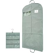 Premium Waterproof Hanging Garment Bag - 52 inch Clothes Bag with Gusset, 4 Pockets, Accessory Po...