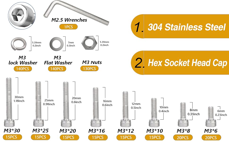 M3 Screws
