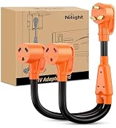 Nilight RV Y Splitter Adapter Cord 30 Amp to (2) 30 Amp TT-30P Male Plug to TT-30R Female Recepta...