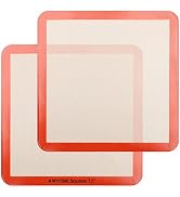 AMYONE 12x12 Square Silicone Baking Mats for XL Air Fryer, Platinum, 2PCS | Fits 12x12 Baking Pan...