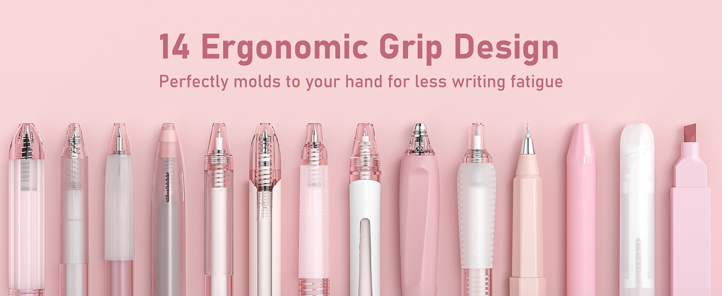 gel pens pink