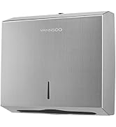 VANNSOO Commercial Paper Towel Dispenser Wall Mount Bathroom, 250 C Fold / 300 Multifold Stainles...