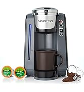 Mixpresso - Single Serve K-Cup Coffee Maker | With 4 Brew Sizes for 1.0 & 2.0 K-Cup Pods | Remova...