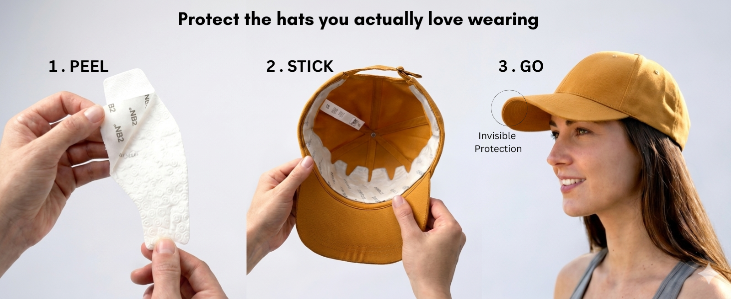 Hat & Cap Sweat Guard Liner for Easy, Comfortable Protection
