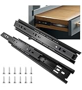 22 inch Drawer Slides 6 Pairs (12pcs) Full Extension Ball Bearing Drawer Rails Side Mount 3 fold ...