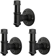 Jeasor 3 Pack Industrial Iron Pipe Robe and Towel Hooks Wall Mounted Home Decor, Bathroom Hardwar...