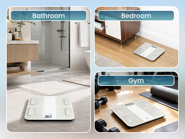 The himaly smart scale is stylish and versatile, easily adapting to various settings
