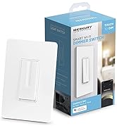 Merkury Innovations Smart Wi-Fi Light Switch, Single Pole - Requires Neutral Wire - Dimmable Ligh...