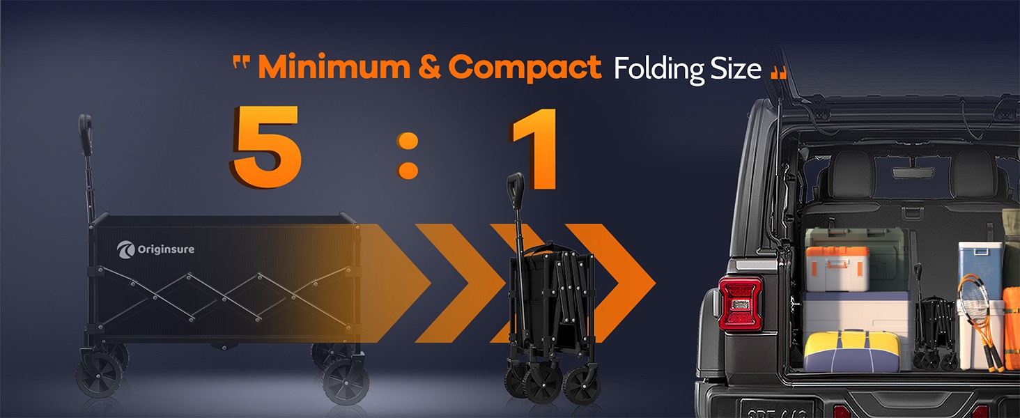 small size easy to fold up and place in the car