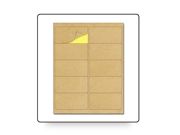 2 x 4 Kraft Printer Labels