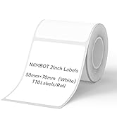 NIIMBOT Labels for B1/B21/B3S Label Maker, 50 x 70 mm (1.97'' x 2.76'') 110 Tapes/Roll, Thermal L...