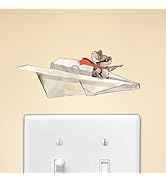 Mouse Reading Book, Wall Decor Sticker Decal, Kids Room, Classroom, Home, Bedroom, Book Lover, of...