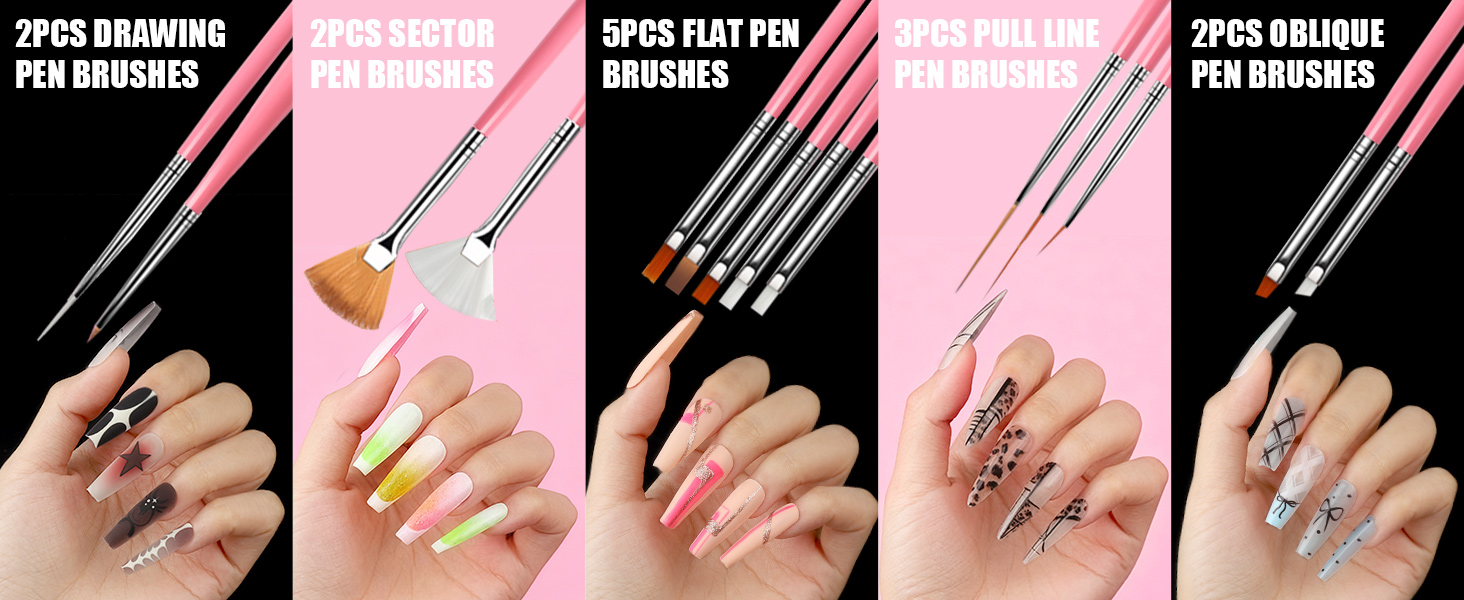 15pcs Nail Art Brushes for Nail Design