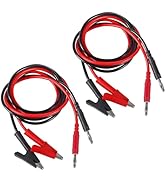Proster Stackable Banana Plug to Alligator Clip 1m 15A - Test Lead Heavy Duty Multimeter Lead Ele...
