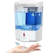 SVAVO Automatic Soap Dispenser Touchless, 21oz/600ml Soap Dispenser Wall Mount, Liquid Soap Dispe...