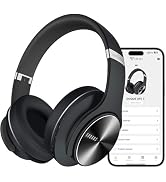 DOQAUS Bluetooth Headphones Over Ear, 90H Playtime Wireless Headphones with App Control, 9 EQ, De...
