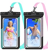 smartlle Waterproof Phone Holder Pouches, Cell Phone Water Protectors 2 Pack, IPX8 Waterproof Pho...