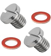 Stainless Steel Drain Screw Plug and Gasket Kit Compatible with Yamaha Outboard Engine Lower Unit...