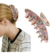 LAYONGMOLI French Hair Claw Clips for Women Grils,4 Inch Strong Hold No Slip Grip Accessories Ace...