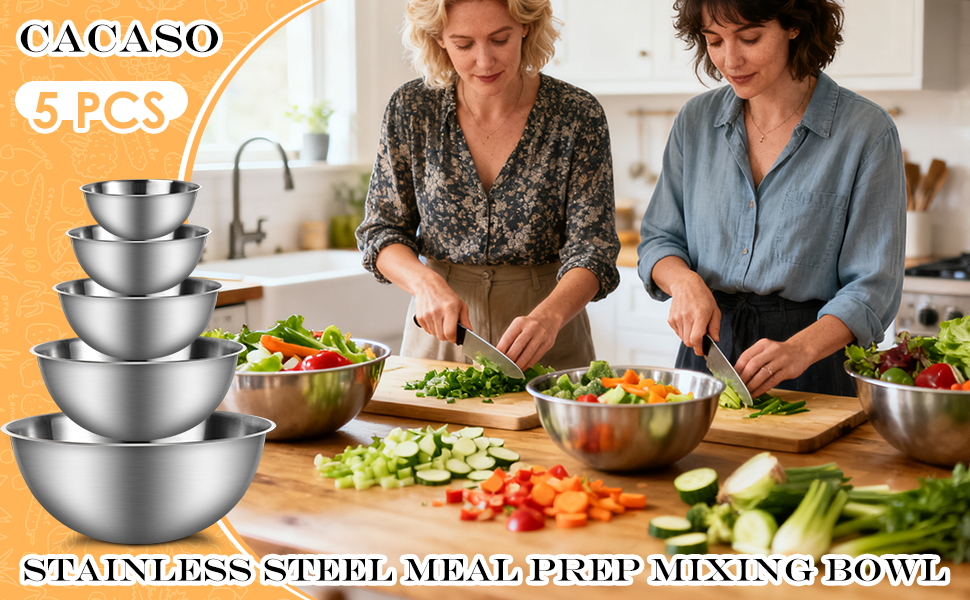 Stainless Steel Mixing Bowls Set of 5