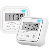 Timer, Kitchen Timers for Cooking Classroom Timer for Kids Teachers Digital Magnetic Timers 2 Pac...
