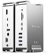 Thunderbolt 3 Dock, Yottamaster 15-in-1 Thunderbolt 3 USB C Docking Station with Dual 4K Display,...