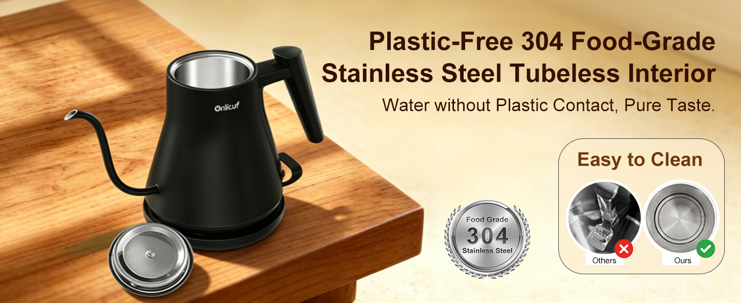 Electric kettle gooseneck tea kettle boiling hot water automatic shut off pour over coffee kettle