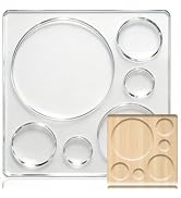 PRESSINART Woodworking Router Template 7.87 x 7.87 Inch Round Acrylic Templates Clear Acrylic Inl...