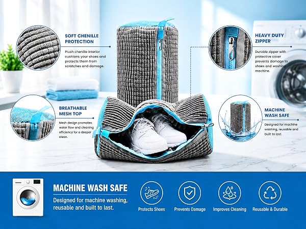 shoe washing bag