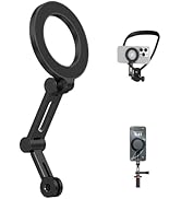 VRIG Magnetic Phone Tripod Mount for Mag Safe, MG-27 Three-Section Foldable Tripods Phone Holder ...