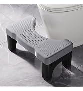 Kzeirm Toilet Potty Stool for Adults, Portable Heavy Duty Plastic Squatting Poop Foot Stool for B...