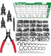 Aienxn 802PCS Snap Rings Assortment Kit, E Clips Assortment Kit (1.5MM-10MM) and C Clips Assortme...