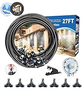 Misters for Outside Patio, 27FT (8M) Misting Pipe, Mister Fan Outdoor, Misting Cooling System for...