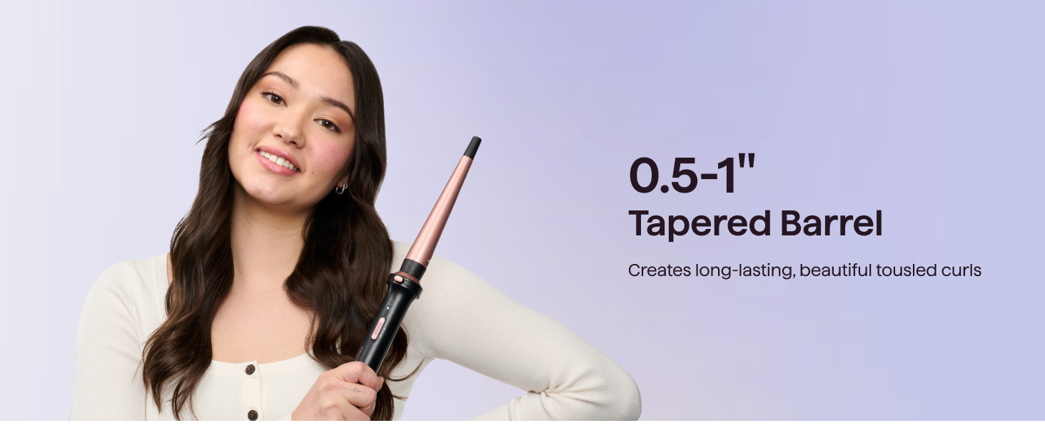tapered curling wand
