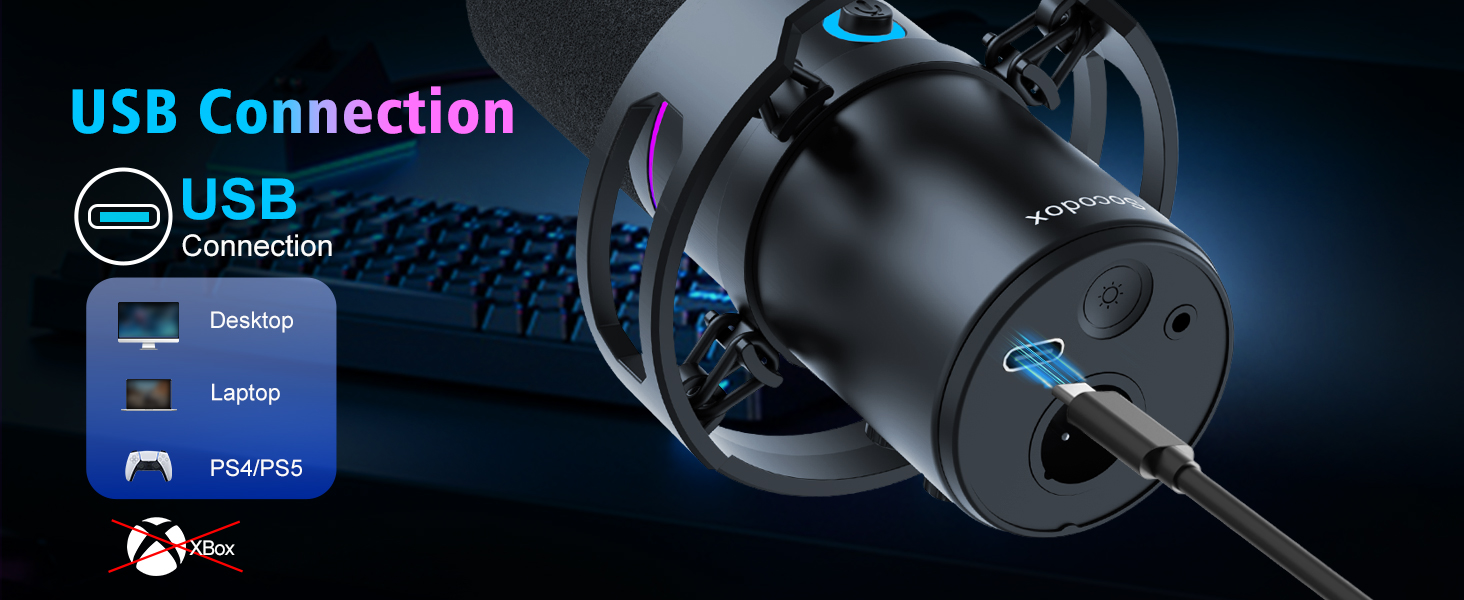 Gaming Microphone with Boom Arm