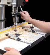 Fulton Deluxe 1 3/8 inch Thick Drill Press Table with Precision Tilt Capable Adjustable Fence Sys...